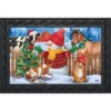 Barnyard Snowman Christmas Doormat Dog Horse Cow Calf 30" X 18" Briarwood Lane -Interior furniture GUEST 4981513b 5c91 45f6 a179 81da595b377e