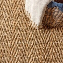Espina Hand Woven Herringbone Chunky Jute Indoor Area Rug - JONATHAN Y -Interior furniture GUEST 4a684932 ab36 42b7 9825 cc5ee08b1029