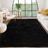 4x6 Ultra Soft Plush Carpet ¨C Navy Blue Fluffy Washable Area Rug ¨C Non-Slip Kids Room Rug Cozy Throw For Boys Girls Dorm Decor