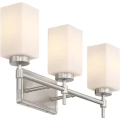 Possini Euro Design Possini Euro Salo 20 3/4" Wide Brushed Nickel 3-Light Bath Light -Interior furniture GUEST 4bc1f7e9 5160 4b49 b29a c39f2c10459c