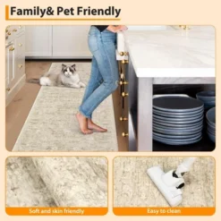 10x13 Washable Rug Large Area Rug For Living Room Soft Non-Slip Backing Stain Resistant & Low Pile Vintage Floral Floor Carpet -Interior furniture GUEST 4be6e6ce c3d4 4a88 a194 e113594cdae4