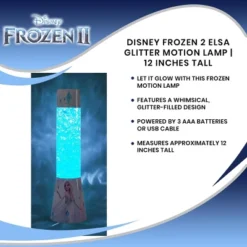 Ukonic Disney Frozen 2 Elsa Glitter Lamp | 12 Inches Tall -Interior furniture GUEST 4c7609f4 8c1e 4ebf a637 b4c5e687c918