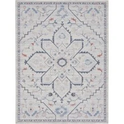 Nicole Curtis Machine Washable Series 1 Farmhouse Medallion Indoor Rug -Interior furniture GUEST 4ca8cc70 6d64 4ab5 94bf 6a7b0645984c
