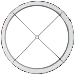 Springcrest Multi-Color Embroidered Medium Drum Lamp Shade 15" Top X 15" Bottom X 11" High (Spider) Replacement With Harp And Finial -Interior furniture GUEST 4d783bd8 6a0d 49d9 a407 21f483b2dfe3