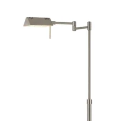 45" X 61" Adjustable Metal Clemson Pharmacy Swing Arm Floor Lamp (Includes LED Light Bulb) Brushed Steel - Cal Lighting -Interior furniture GUEST 4d9ec049 f1e5 4339 8d47 99c1bfeaf211
