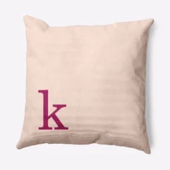 16"x16" Modern Monogram 'k' Square Throw Pillow - E By Design -Interior furniture GUEST 4dd4fb51 2cda 4665 93b1 aede276c3f8a