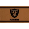Evergreen Las Vegas Raiders Logo Turf Mat, Brown- 28 X 16 Inches Indoor Outdoor Doormat
