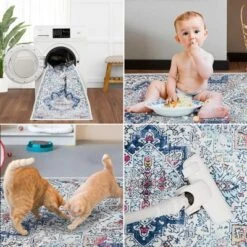 Trinity Washable Vintage Bohemian Floral Print Area Rug -Interior furniture GUEST 4e03eb62 2926 41a2 b878 9b60b68d5e39