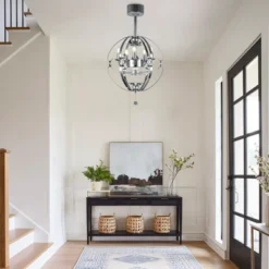 Bella Depot 20" Silver Metal Caged Ceiling Fan With Light And Remote Control -Interior furniture GUEST 4e321cf4 56bb 4cfe b82e dab552681445