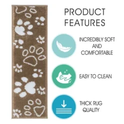 Sussexhome Paw Collection Non-Slip Carpet Stair Treads For Wooden Steps, 9" X 28" , Pack Of 4/7/10/13/15 -Interior furniture GUEST 4f070228 3e24 4c05 a665 68b37edb5b5e