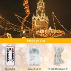 Itopfox 33Ft 100 LED Fairy Lights Warm White Outdoor String Lights With Remote Dimmable Timer 8 Modes For Wedding Party Garden Decoration -Interior furniture GUEST 4f7996ce 8f65 4b86 bc7e 2e31bd8ca86a