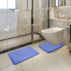 PiccoCasa Memory Foam Bathroom Rugs Non-Slip And U-shaped Toilet Mat 2 Pcs -Interior furniture GUEST 501e8c44 ca37 4f46 9a66 649f84496863