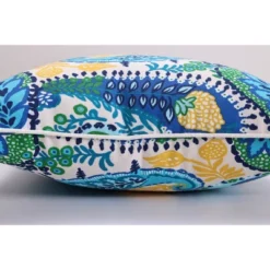 Amalia 2pc Outdoor/Indoor Throw Pillows Paisley Blue - Pillow Perfect