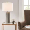 Tristan Ceramic Wood (Includes LED Light Bulb) Table Lamp With White Base And Cream Shade - Ink+Ivy -Interior furniture GUEST 512b8365 cb5c 41cc 930a 9f8dcf8181f4