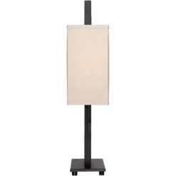 360 Lighting Modern Accent Table Lamps 20.5" High Set Of 2 Espresso Bronze Metal Open Rectangular Oatmeal Box Shade For Living Room Family -Interior furniture GUEST 52f4c9ea 87c0 47eb a800 90ccf6c257fc