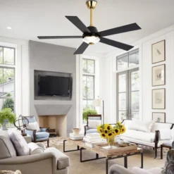 Bella Depot 52" Modern Ceiling Fan With Dimmable LED Light And Remote Control 6-speed Reversible Fan -Interior furniture GUEST 54a90d91 3d18 4bdd bf0e 94688ca33035