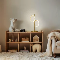 Brightech Saturn Modern Dimmable Removable Ring Light (Includes LED Light Bulb) Tree Desk Table Lamp Antiqued Brass -Interior furniture GUEST 55ba3f9b 8fdd 4746 87cd 5ff20aadc722