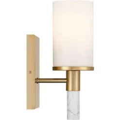 Possini Euro Design Possini Euro Lucius 11" High Soft Gold And White Marble Wall Sconce -Interior furniture GUEST 55e58e30 5f26 444e af71 5bd49c556d65