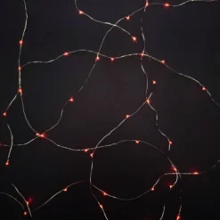 Lumabase 2ct Battery Operated LED Fairy String Lights Red