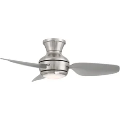 Casa Vieja 36" Whirl Modern Indoor Outdoor Ceiling Fan 3 Blade LED Light Remote Control Brushed Nickel Finish Silver Blades Bedroom Patio Hugger -Interior furniture GUEST 57bdd026 ad63 4915 aecf 6931d4a1ddd9