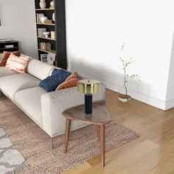 Small Modern Desk Lamp – Gold & White, 110–120V Plug-In Bedside Light -Interior furniture GUEST 57d31093 fa40 482c acc2 f1e334de1769