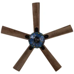 River Of Goods 52" Pipa 5 Blade Remote Controlled Lighted Ceiling Fan Brown: UL Listed, Reversible Motor, LED Lighting -Interior furniture GUEST 5a0a4466 f907 42d8 9d43 4cf78ad46dbc