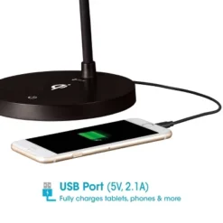 Shine Desk Lamp Wireless Charging (Includes LED Light Bulb) Black - OttLite -Interior furniture GUEST 5a5f26c1 0272 4219 a4b0 df82d6bb098e