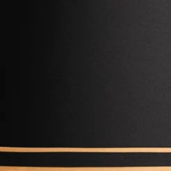 Springcrest Set Of 2 Drum Lamp Shades Black Medium 14" Top X 16" Bottom X 11" High Spider With Replacement Harp And Finial Fitting