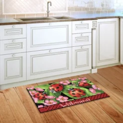 Ladybugs On Leaves Spring Doormat Welcome Indoor Outdoor 30" X 18" Briarwood Lane -Interior furniture GUEST 5ab5a1b1 e5c3 4fa3 8886 7bc337d4d0e8