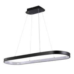 38.75" Nolan Modern Bohemian Iron Linear Integrated LED Pendant Black - JONATHAN Y -Interior furniture GUEST 5ade62a7 bf5d 48e4 8a51 d04772dda011