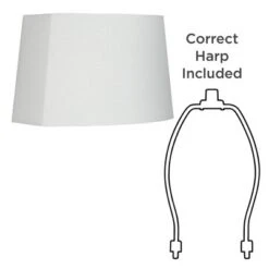Springcrest Set Of 2 Oval Lamp Shades White Medium 12.5" Wide X 10" Deep At Top 15" Wide X 11" Deep At Bottom 10" High Spider Harp Finial -Interior furniture GUEST 5c701df9 4db1 4264 aad4 5db484774f96