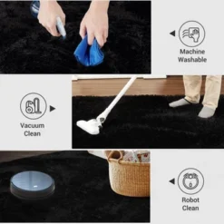 4x6 Ultra Soft Plush Carpet ¨C Navy Blue Fluffy Washable Area Rug ¨C Non-Slip Kids Room Rug Cozy Throw For Boys Girls Dorm Decor -Interior furniture GUEST 5c7811b7 1a00 444a 8f87 8da89d01f62f