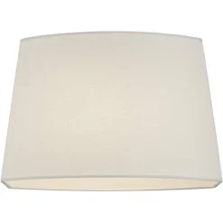 Springcrest Set Of 2 Oval Lamp Shades White Medium 12.5" Wide X 10" Deep At Top 15" Wide X 11" Deep At Bottom 10" High Spider Harp Finial -Interior furniture GUEST 5d44572c bd70 42ba 840d 959ef71c4021