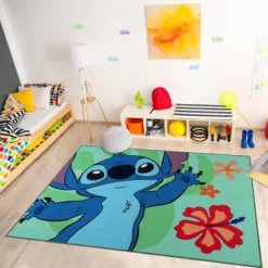 4"x6" Disney Lilo & Stitch Colorful Waving Youth Digital Printed Kids' Area Rug: Stitch Room Accent For Kids Bedroom -Interior furniture GUEST 5df0f4ae 12da 4c9d bbab 2c88065a21d8
