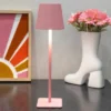 National Brand Portable And Rechargeable LED Touch Lamp With Pink Metal Finish: Contemporary Style, Integrated Bulb, USB Powered -Interior furniture GUEST 5f1e9de3 d326 4a04 b478 cfaafe01c914