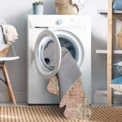 2'x8' Washable Blanton Rug Pink/Ivory - Linon: Rubber Backed, Stain-Resistant, Low Pile, Traditional Medallion Design -Interior furniture GUEST 5f73bc5d 3ee1 40ce 914b c19bc0cb7b68