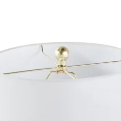 Tristan Ceramic Wood (Includes LED Light Bulb) Table Lamp With White Base And Cream Shade - Ink+Ivy -Interior furniture GUEST 5ff08dbe c8e5 47e8 a2a4 decd658570bb