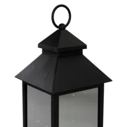 Northlight LED Lighted Flickering Candle Lantern - 12" - Black - Warm White Light -Interior furniture GUEST 6033dd52 1fc1 45e2 9378 6fc49fc21817