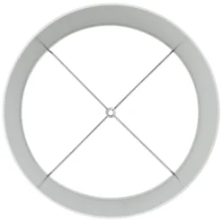 Springcrest Set Of 2 Off-White Fabric Medium Drum Lamp Shades 15" Top X 16" Bottom X 11" High (Spider) Replacement With Harp And Finial -Interior furniture GUEST 60b8ebb1 b3fc 4929 8438 780ee3310730