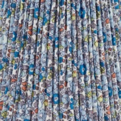 Springcrest 4" Top X 6" Bottom X 5 1/2" High X 5 1/2" Slant Print Lamp Shade Replacement Set Of 4 Small Blue Empire Modern Shirred Pleated Clip On