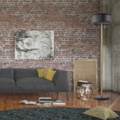 Globe Electric 2 Light Metallic Dark Gray Floor Lamp - Novogratz X Globe -Interior furniture GUEST 6256b197 9f6d 468c b66a d3a24687a482