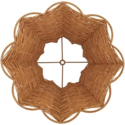 Springcrest 8" Top X 16" Bottom X 11" High X 11" Slant Lamp Shade Replacement Medium Brown Empire Rustic Natural Dark Rattan Spider Harp Finial -Interior furniture GUEST 62aeeb2e 6763 40ce bf6b a1a4aa027ccf
