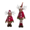 Transpac Fabric 35 In. Brown Christmas Plush Light Up Telescoping Reindeer Set Of 2 -Interior furniture GUEST 63225831 9229 4814 90ca af3961e9f820