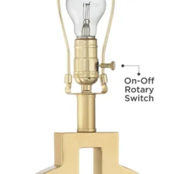 360 Lighting Modern Table Lamps 28 1/2" Tall Set Of 2 With USB Charging Port Brushed Gold Open Ring White Shade For Bedroom Living Room House Bedside -Interior furniture GUEST 63ae832f 72a7 4aa1 8e09 1524ca85b580