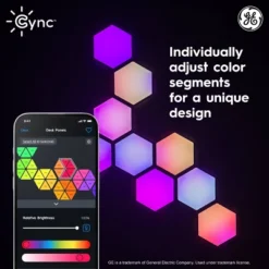 GE 7pk CYNC Dynamic Effect Smart LED Hexagon Tile Light Panels -Interior furniture GUEST 643db3bf 03f1 445e a7b5 235b05b10577