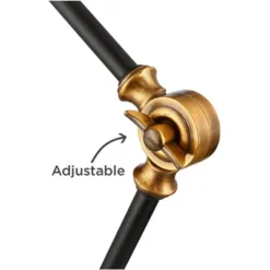 360 Lighting Taurus 20" High Small Farmhouse Rustic Industrial Desk Lamps Set Of 2 USB Ports Adjustable Black Gold Home Office Living Room Charging -Interior furniture GUEST 64505415 ccfc 4e90 9f0a 512d5775c8ae