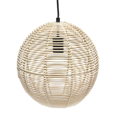 Ball Shaped Rattan Pendant Light Beige - Lalia Home 6 Ball Shaped Rattan Pendant Light Beige - Lalia Home - Image 4
