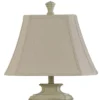 Sauga Table Lamp Sauga Cream Finish - StyleCraft: Polyresin, Taupe Linen Shade, No Assembly Required