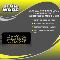 Ukonic Star Wars Official Logo 17-Inch Light Box | Electric/USB Mood Light -Interior furniture GUEST 6523b78a 65f3 4979 ba74 eaea2650740a