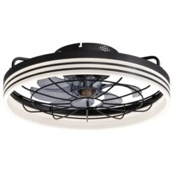 Ludomide Minimalist Flush Mount Ceiling Fan, Black Round Ceiling Fans With Lights And Remote, 20" Low Profile Dimmable Bladeless Caged Ceiling Fan 15 Ludomide Minimalist Flush Mount Ceiling Fan, Black Round Ceiling Fans With Lights And Remote, 20" Low Profile Dimmable Bladeless Caged Ceiling Fan -Interior furniture GUEST 65e31730 96a5 4fef a9cd 9ec1439e9979